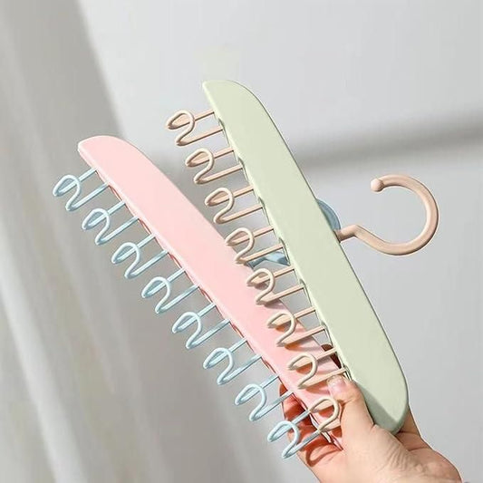 Multifunctional Plastic Hanger with Metal Hooks (Pack of 2)